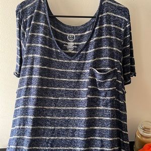 Maurices stripe blue and white shirt